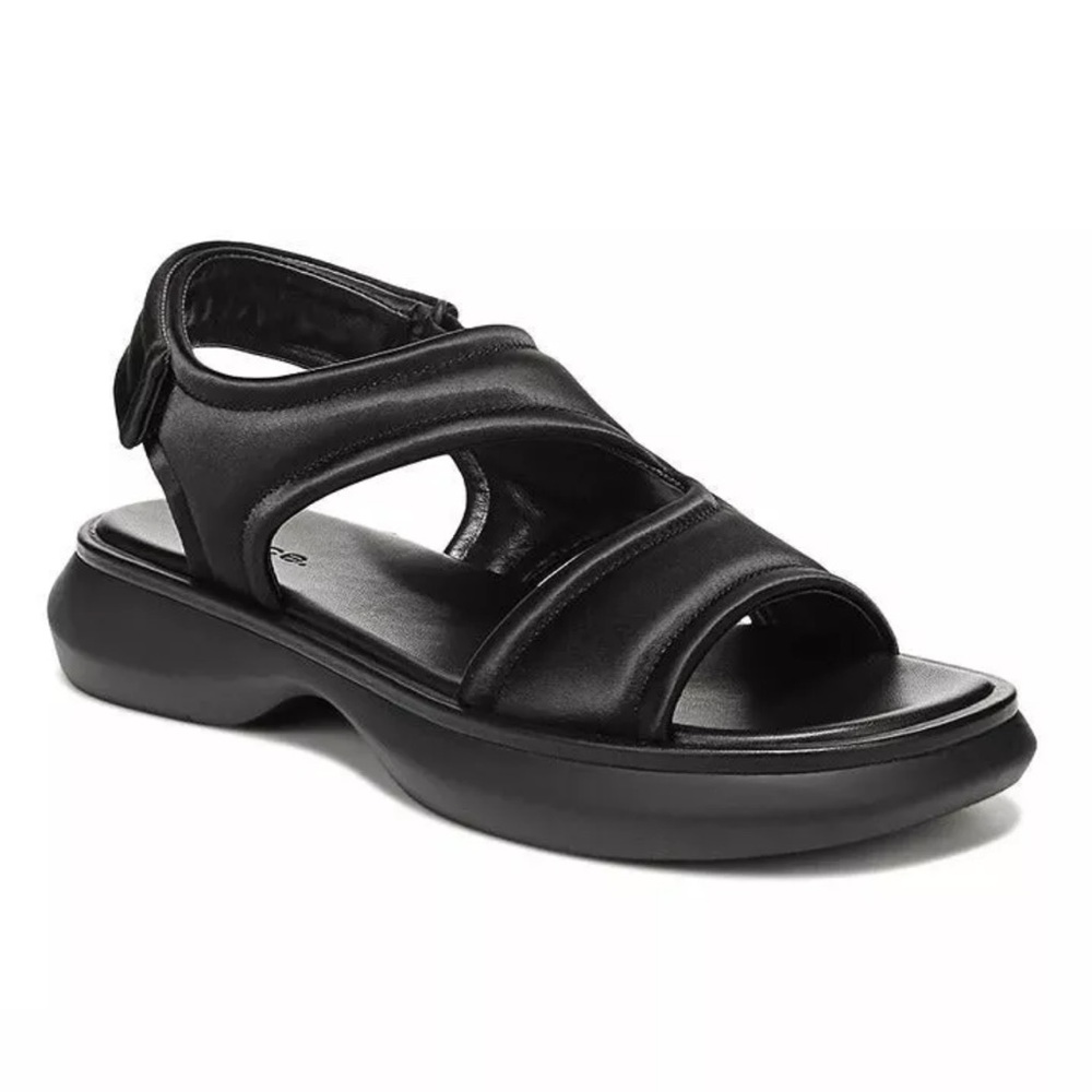 Vince Women's Fresca Black Strappy Slingback Sport Sandals Size 9.5